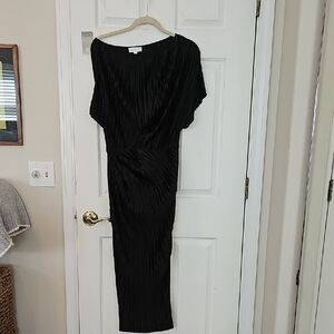 Elegant Black MIDI Dress,